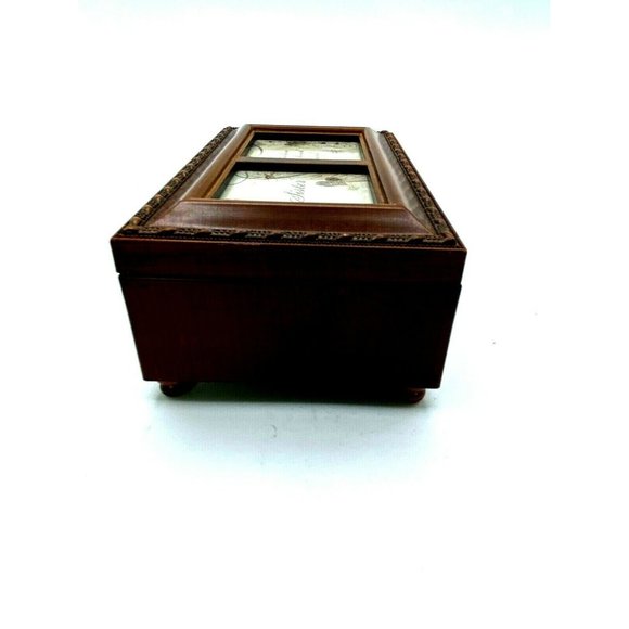 SANKYO COTTAGE GARDEN JEWELRY FLIP TOP MUSIC BOX 4" X 6" Viintage - Picture 6 of 12